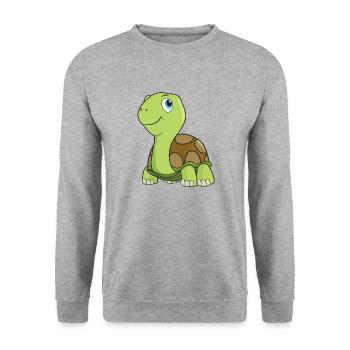 Tortoise turtle - Unisex Sweatshirt - salt & pepper - Front - Alina (178cm) & Michal (187cm)
