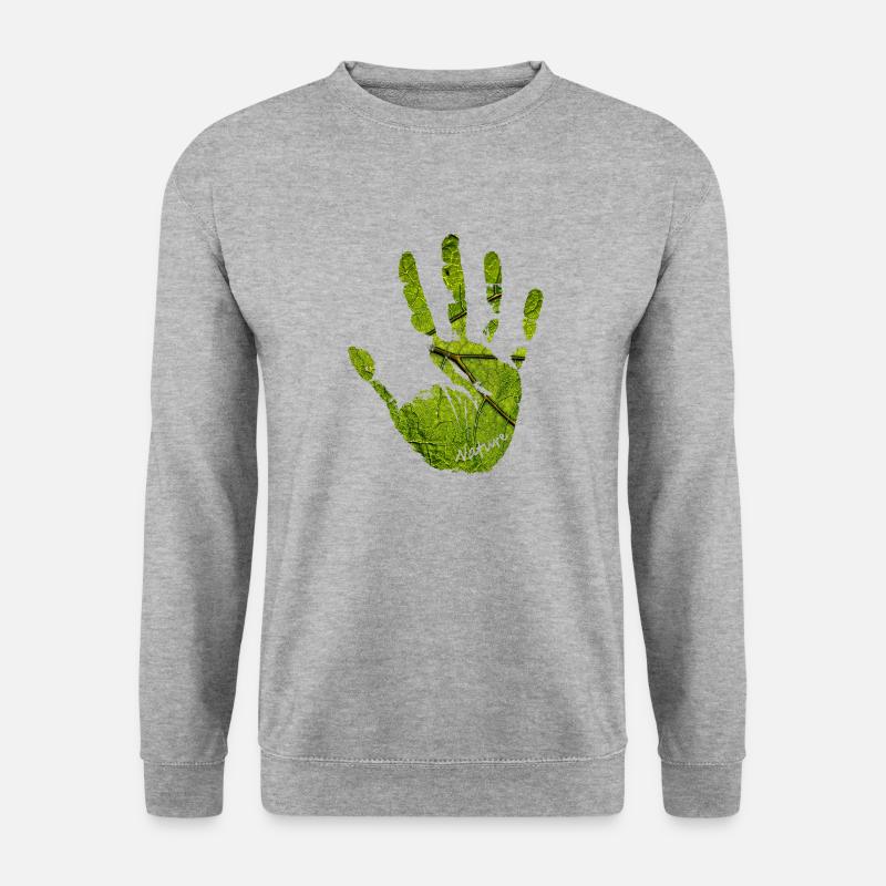 Hand Natur - Unisex Pullover - Weißgrau meliert