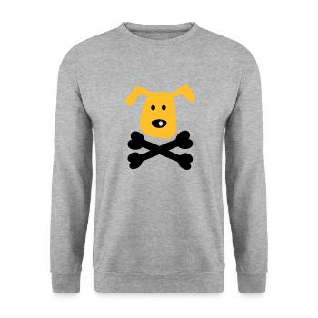 dog - Unisex Sweatshirt - salt & pepper - Front - Alina (178cm) & Michal (187cm)