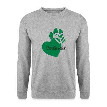 Soulmate - Unisex Pullover - Weißgrau meliert - Vorne - Alina (178cm) & Michal (187cm)