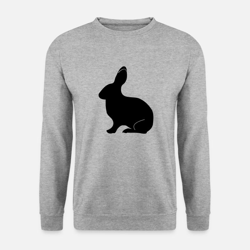 Hase - Unisex Pullover - Weißgrau meliert