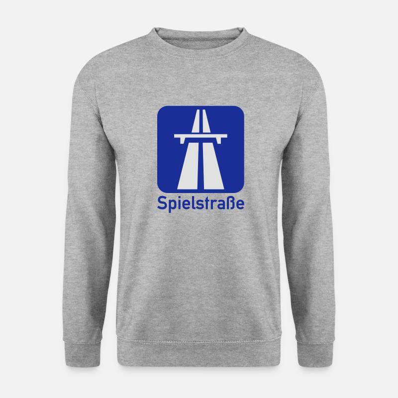 Autobahn - Spielstraße - Unisex Pullover - Weißgrau meliert
