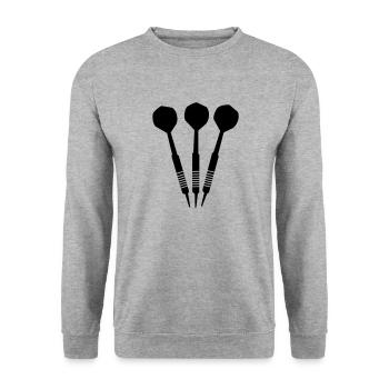dart, 180, triple, dart, club, steel,double.arrow - Unisex Sweatshirt - salt & pepper - Front - Alina (178cm) & Michal (187cm)