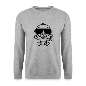 Cool Baby - Unisex Sweatshirt - salt & pepper - Front - Alina (178cm) & Michal (187cm)