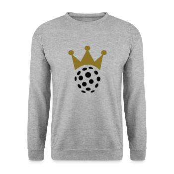 Floorball - Unisex Pullover - Weißgrau meliert - Vorne - Alina (178cm) & Michal (187cm)