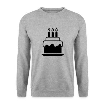 Cake - Unisex Sweatshirt - salt & pepper - Front - Alina (178cm) & Michal (187cm)