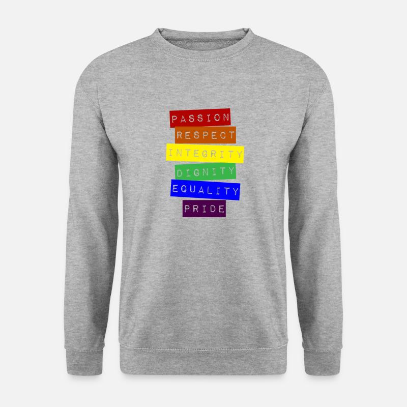 Leidenschaft - Unisex Pullover - Weißgrau meliert