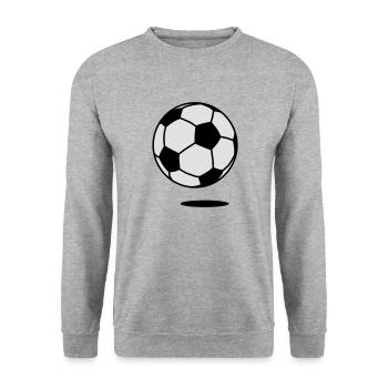 football with shadow / ball with shadow 2c - Unisex Sweatshirt - salt & pepper - Front - Alina (178cm) & Michal (187cm)