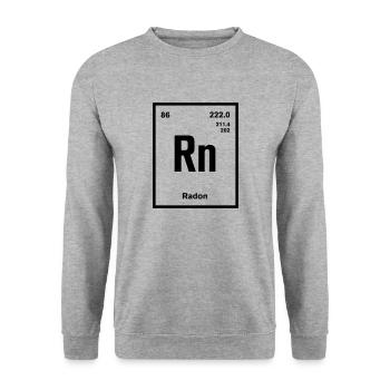 Radon Element im Periodensystem - Unisex Pullover - Weißgrau meliert - Vorne - Alina (178cm) & Michal (187cm)