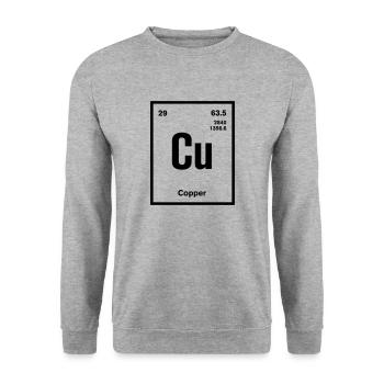 Copper Element im Periodensystem - Unisex Pullover - Weißgrau meliert - Vorne - Alina (178cm) & Michal (187cm)