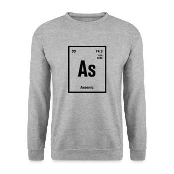 Arsenic Element im Periodensystem - Unisex Pullover - Weißgrau meliert - Vorne - Alina (178cm) & Michal (187cm)