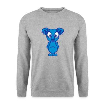 koala head drawing animals child - Unisex Sweatshirt - salt & pepper - Front - Alina (178cm) & Michal (187cm)