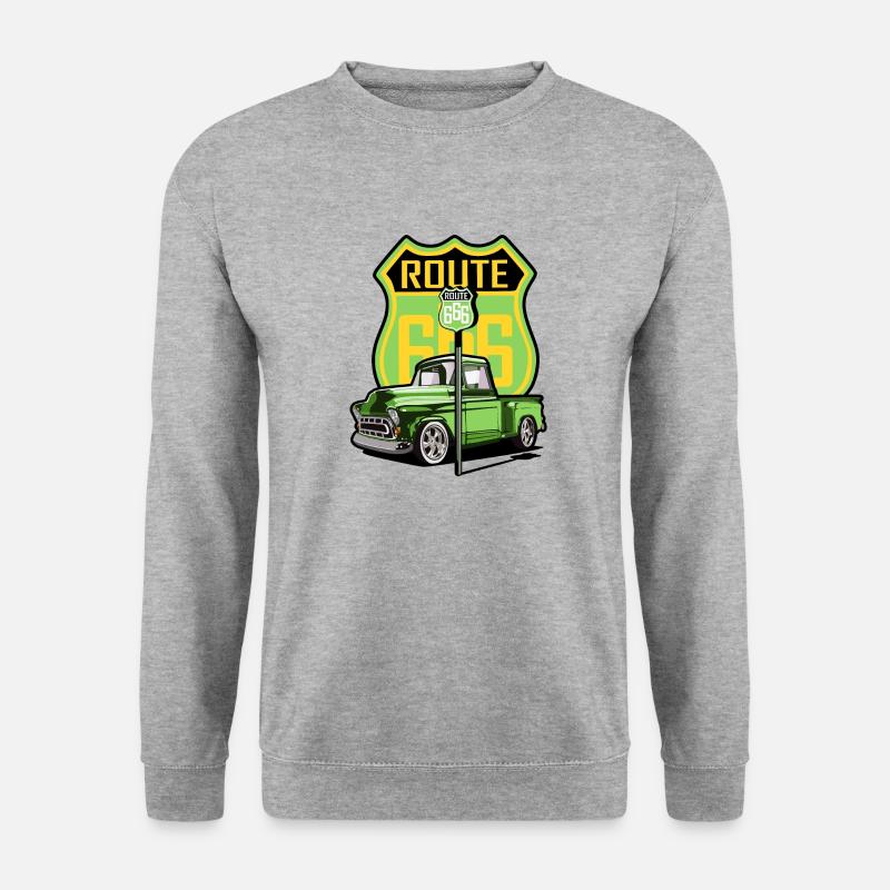 Route 666 - Unisex Pullover - Weißgrau meliert