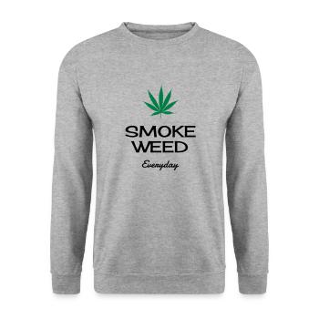 Cannabis - Reggae - Music - Weed - Marijuana - Fun - Unisex Sweatshirt - salt & pepper - Front - Alina (178cm) & Michal (187cm)