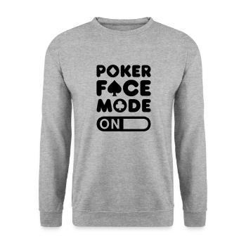 Poker Face Mode - Sweat-shirt Unisexe - gris chiné - Devant - Alina (178cm) & Michal (187cm)