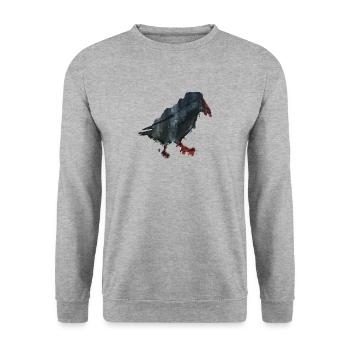 Corbeau - Sweat-shirt Unisexe - gris chiné - Devant - Alina (178cm) & Michal (187cm)