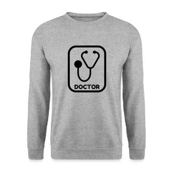 Doctor Arzt Médecin Docteur Medecine Life - Unisex Sweatshirt - salt & pepper - Front - Alina (178cm) & Michal (187cm)