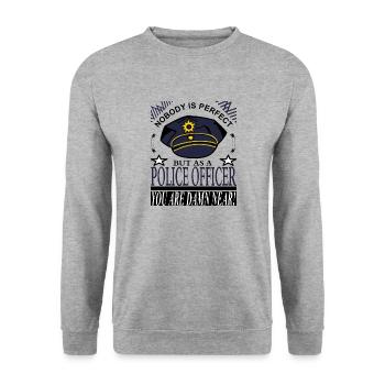 Police officer police - Unisex Sweatshirt - salt & pepper - Front - Alina (178cm) & Michal (187cm)