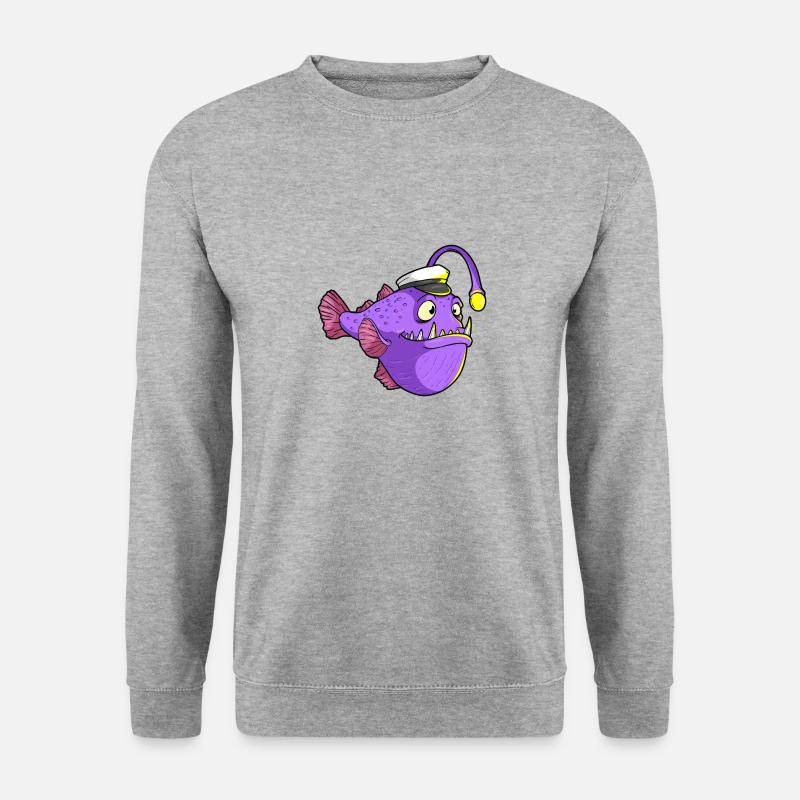 Fish with a flashlight - Unisex Sweatshirt - salt & pepper