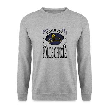 Polizist Polizei - Unisex Pullover - Weißgrau meliert - Vorne - Alina (178cm) & Michal (187cm)