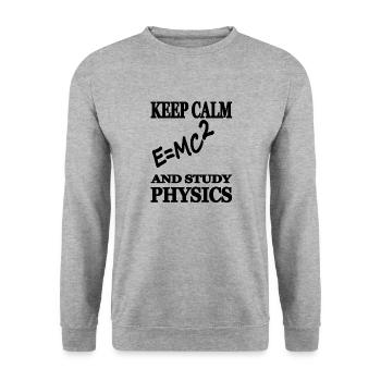 Physiker Physik - Unisex Pullover - Weißgrau meliert - Vorne - Alina (178cm) & Michal (187cm)