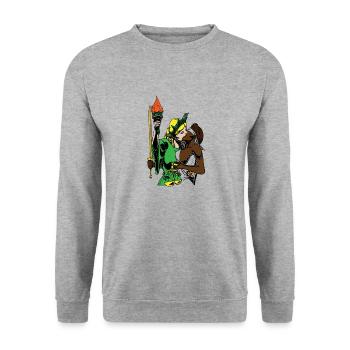 Liberty & Justice - Unisex Sweatshirt - salt & pepper - Front - Alina (178cm) & Michal (187cm)