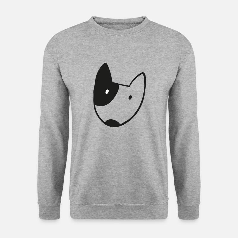 Hund - Unisex Pullover - Weißgrau meliert