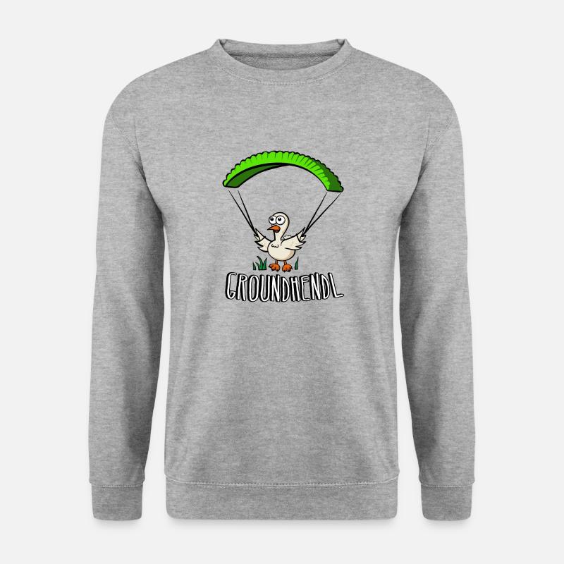 Groundhendl Groundhandling Hendl - Unisex Pullover - Weißgrau meliert