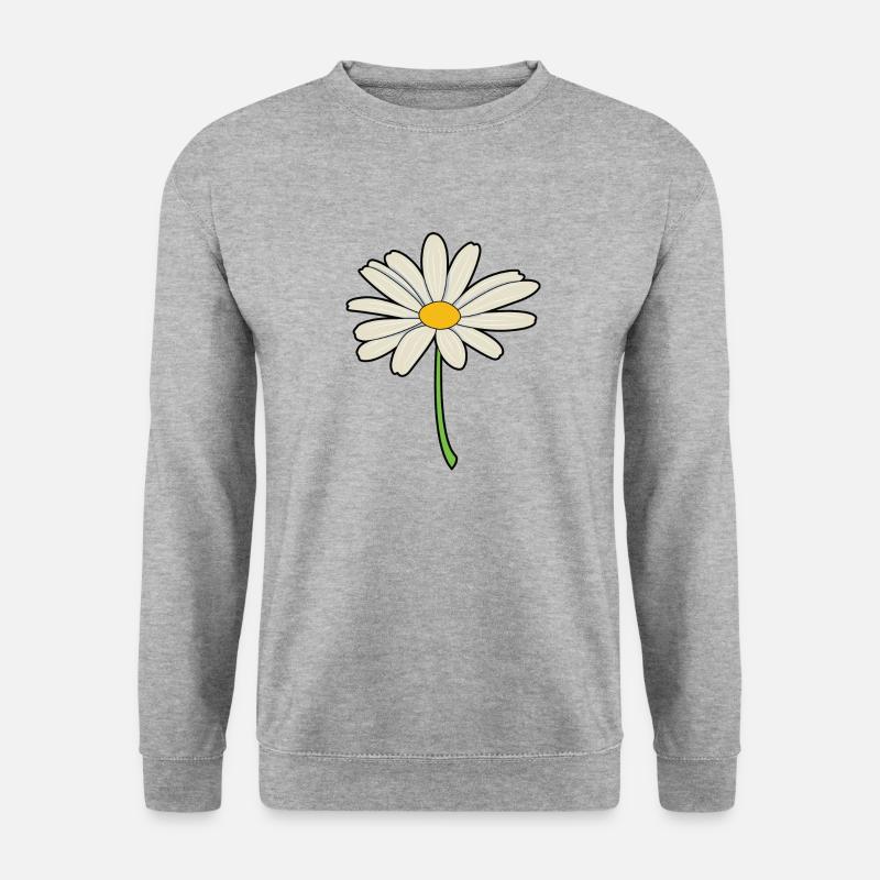Gänseblümchen - Unisex Pullover - Weißgrau meliert