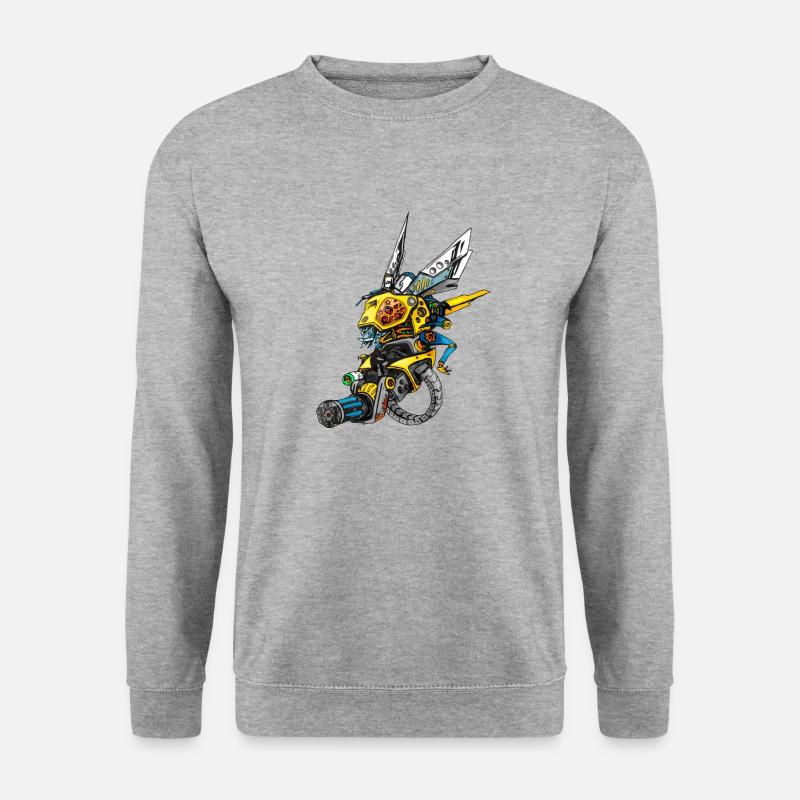 Stecher die Wespe - Unisex Pullover - Weißgrau meliert