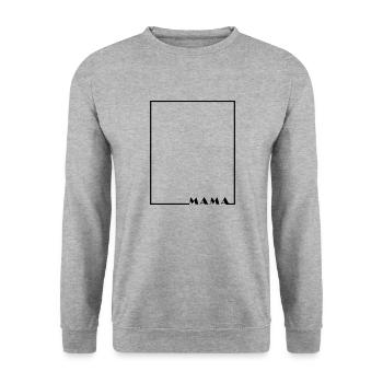 Mama, Mum, Mutter - 2022 - Geschenkidee - Unisex Pullover - Weißgrau meliert - Vorne - Alina (178cm) & Michal (187cm)