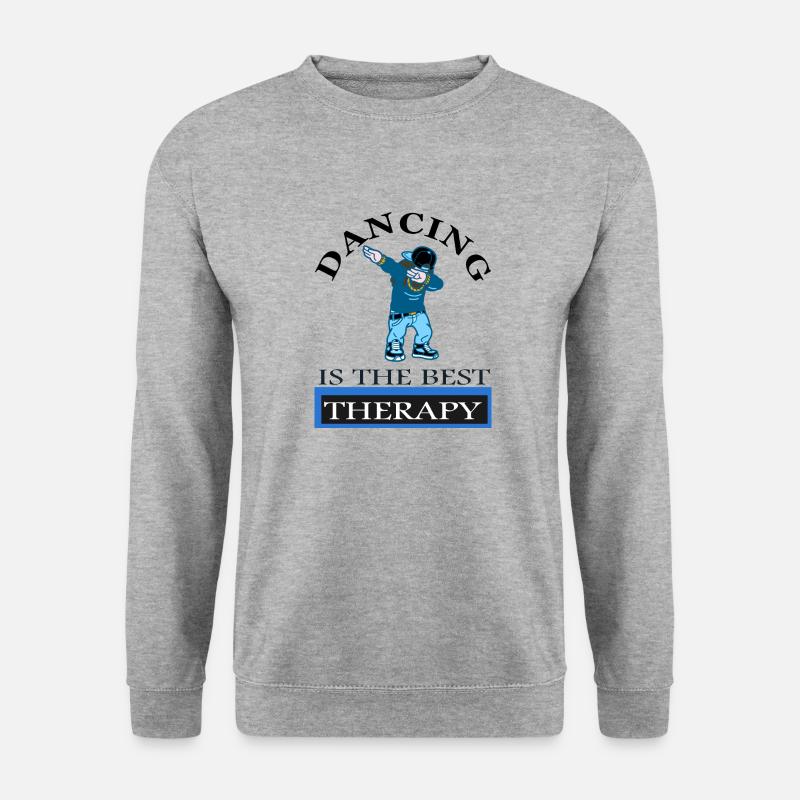 Tanzen ist meine Therapie Tanzschule Geschenkidee - Unisex Pullover - Weißgrau meliert