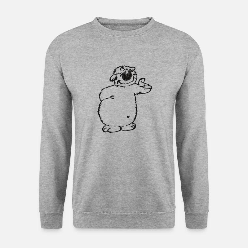 Bär - Unisex Pullover - Weißgrau meliert