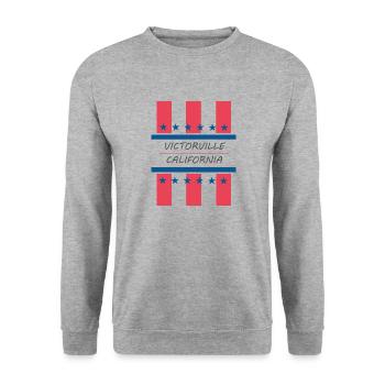 VICTORVILLE CALIFORNIE - Sweat-shirt Unisexe - gris chiné - Devant - Alina (178cm) & Michal (187cm)