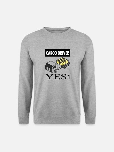 Carcofahrer Lkwfahrer Lkw fahren Lastwagen gift - Unisex Pullover - Weißgrau meliert