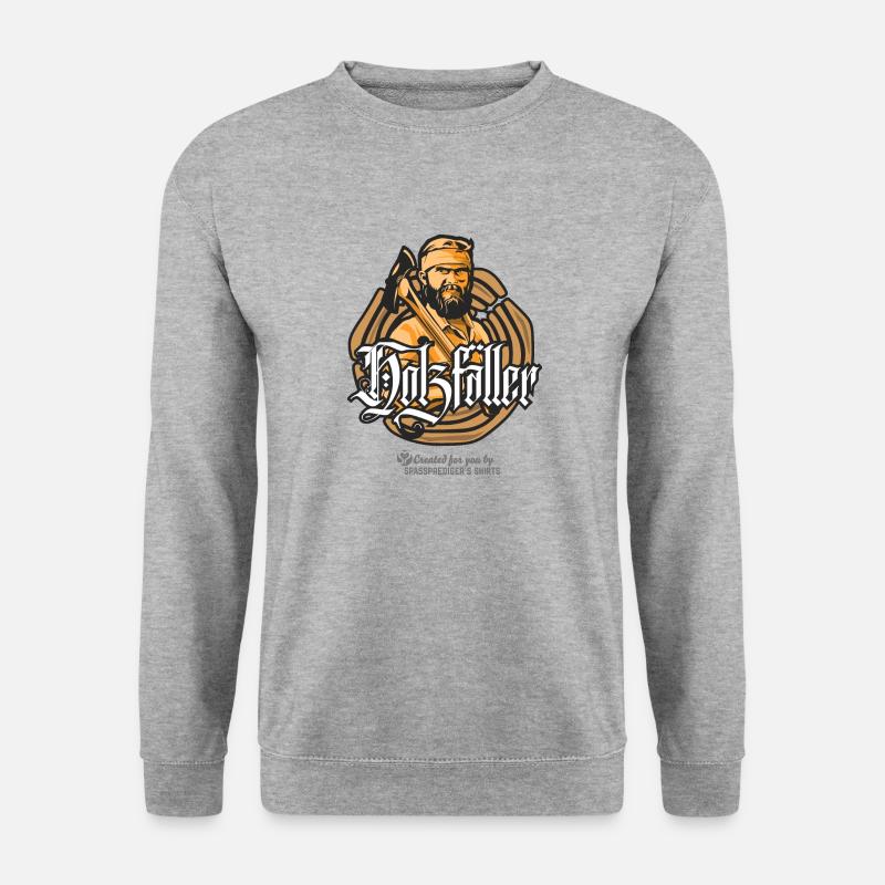 Holzfäller - Unisex Pullover - Weißgrau meliert