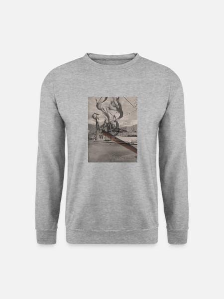 "Von der Straße" - Unisex Pullover - Weißgrau meliert