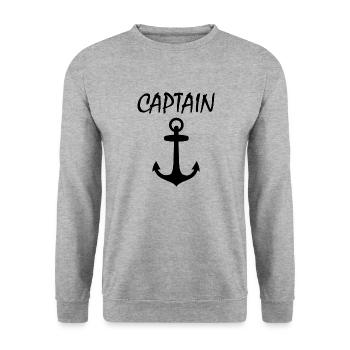 Sailing Captain Water Sports - Unisex Sweatshirt - salt & pepper - Front - Alina (178cm) & Michal (187cm)