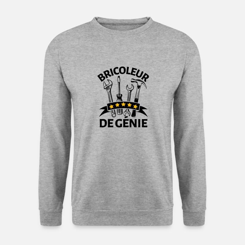 Bricoleur bricolage bricoler 3 - Sweat-shirt Unisexe - gris chiné