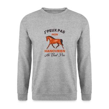 HANOVRIEN 1 - Sweat-shirt Unisexe - gris chiné - Devant - Alina (178cm) & Michal (187cm)