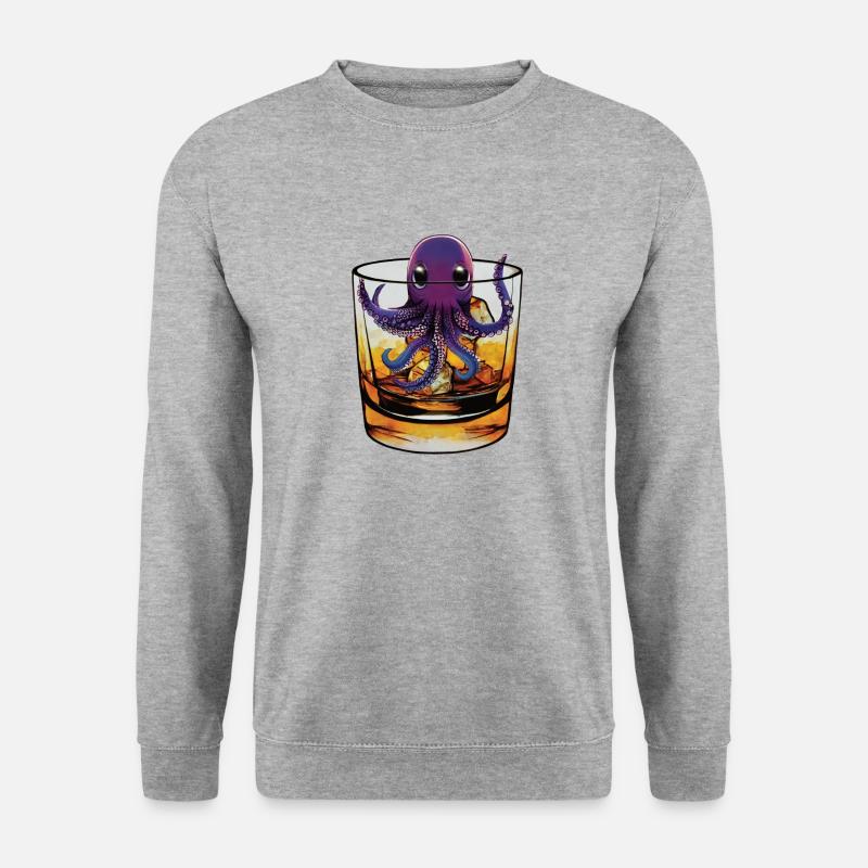 Small squid in whiskey 🥃 - Unisex Sweatshirt - salt & pepper