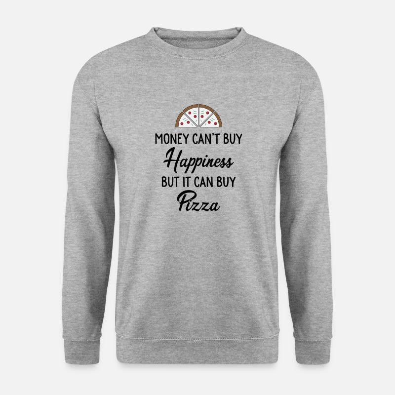 Pizza - Unisex Pullover - Weißgrau meliert