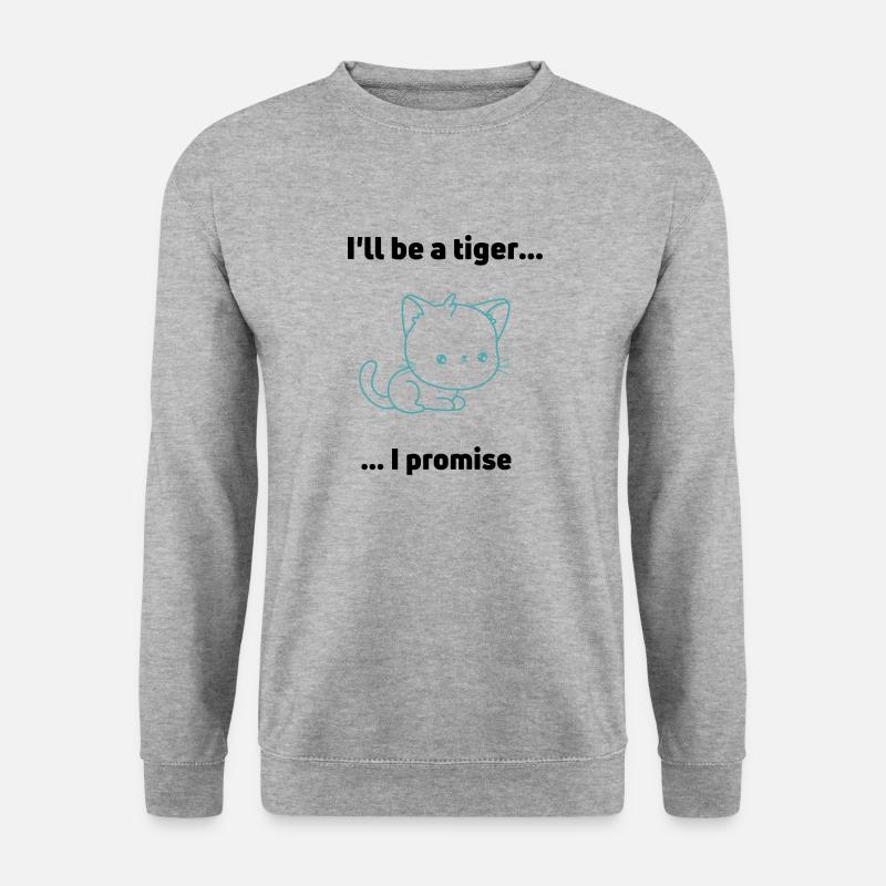 Sei ein Tiger - Unisex Pullover - Weißgrau meliert