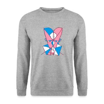 Mado retro futuristic - Unisex Sweatshirt - salt & pepper - Front - Alina (178cm) & Michal (187cm)