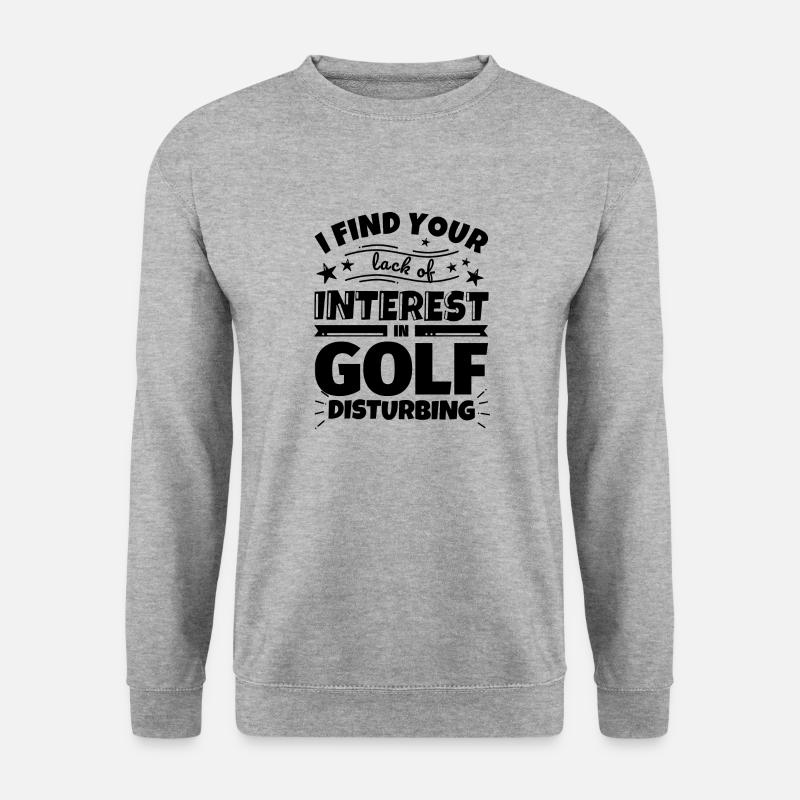 Golf lustiges Geschenk - Unisex Pullover - Weißgrau meliert
