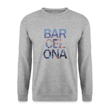 BARCELONA - Sweat-shirt Unisexe - gris chiné - Devant - Alina (178cm) & Michal (187cm)