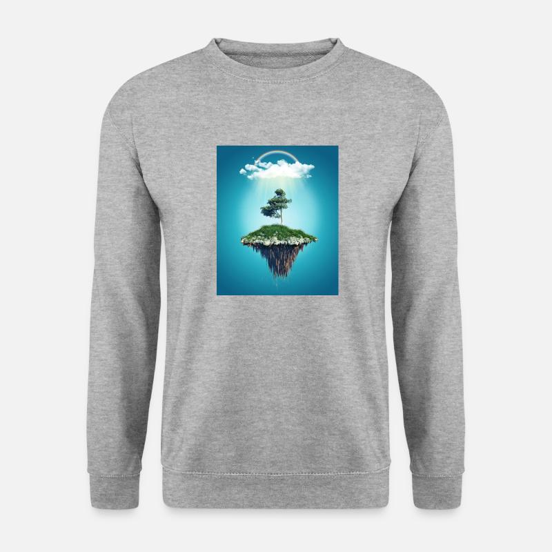 Paradies - Unisex Pullover - Weißgrau meliert