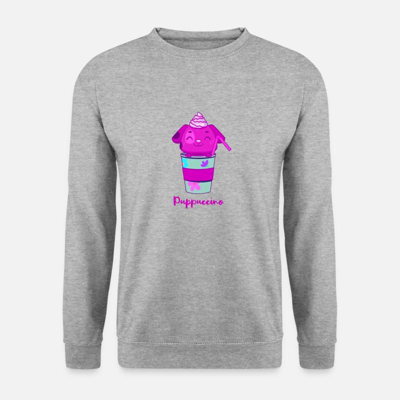 Puppuccino - Unisex Pullover - Weißgrau meliert