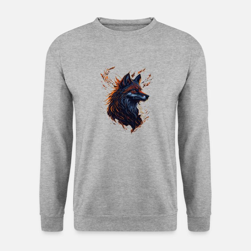 Wolf artwork - Unisex Sweatshirt - salt & pepper