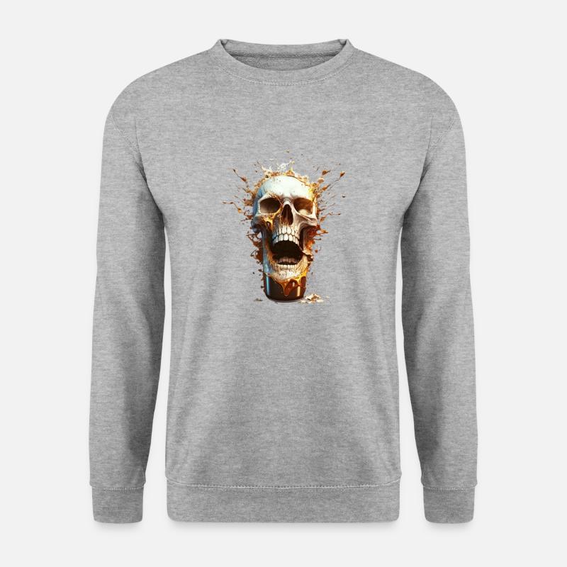 Skull Beer Explosion - Unisex Sweatshirt - salt & pepper